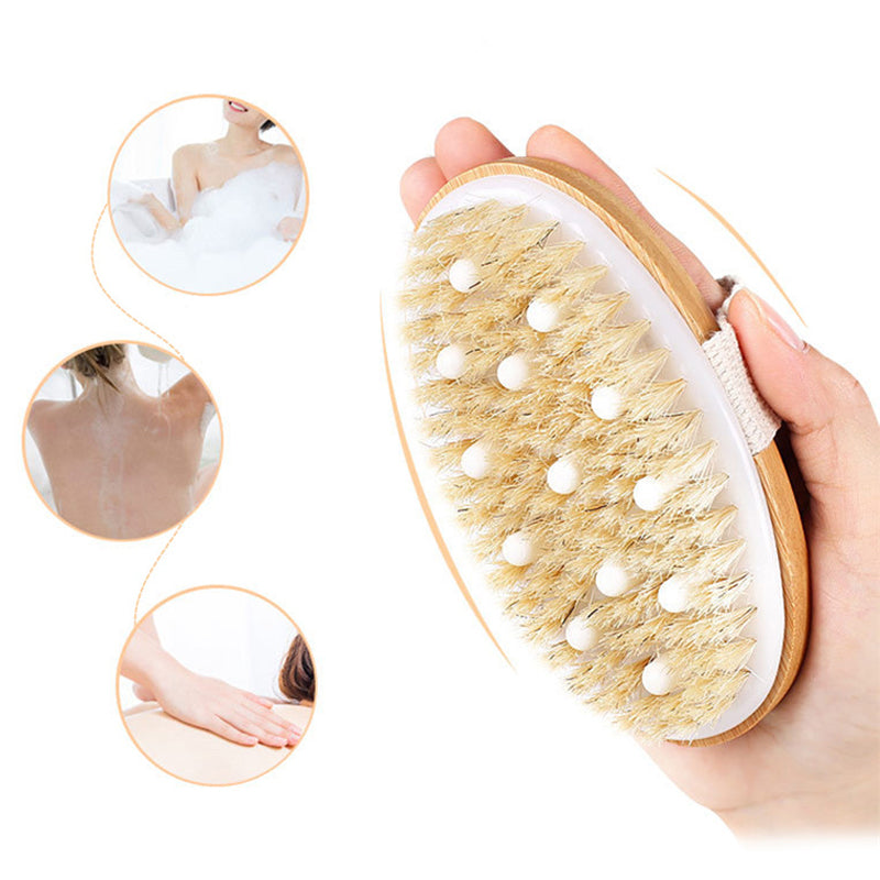 Forest Serenity - Oval Soft Bead Bristle Bath Brush